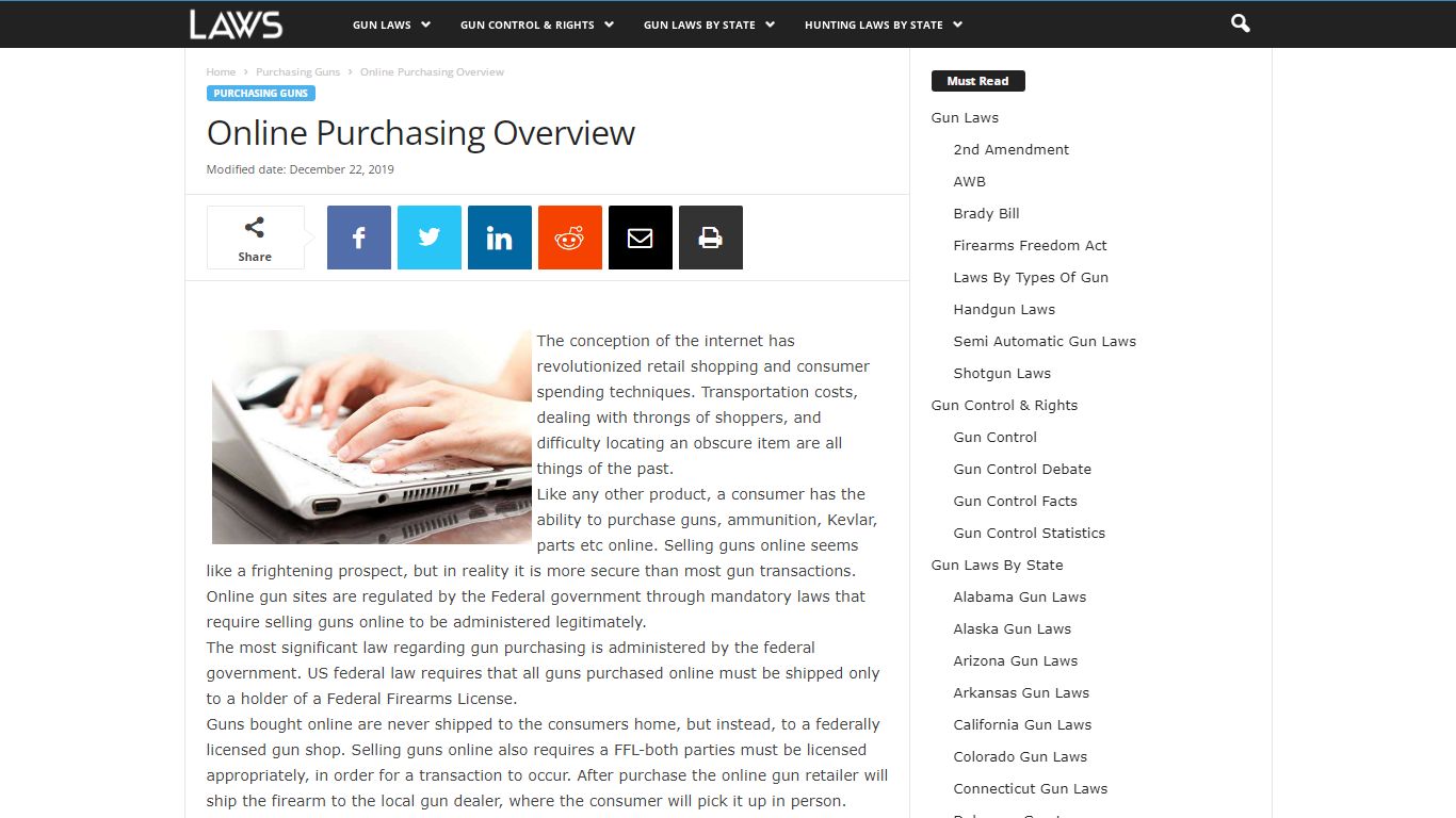 Online Purchasing Overview - Gun Control, Rights, News - LAWS.com